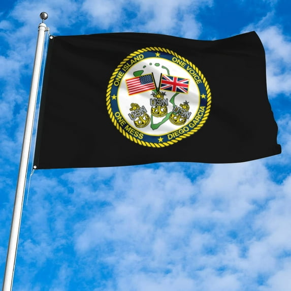 Fyon US Military Navy Diego Garcia One Mess Flag banner with Grommets Man cave Decor 3x5Feet