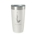 thumbnail image 1 of Fyre Lake Map Tumbler Travel Mug Insulated Laser Engraved Coffee Cup Illinois 20 oz White, 1 of 1