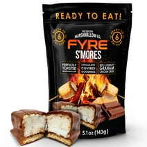 Fyre S'mores Ready to Eat Authentic Campfire Gourmet Chocolate Marshmallow Smores, 5.1 oz, 6 Count Bag