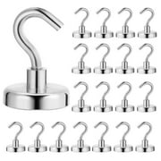 Fyrome 20 Pack Magnetic Hooks Heavy Duty D10 10mm 66 lb Strong Magnet Hook Wall Hanger Hanging for Home Kitchen Bedroom