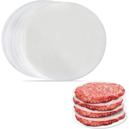 Fyrome 200 Pieces Burger Patty Paper Rounds,6 inch Baking Parchment Paper Hamburger Patty Papers for Separating Burger Patty, Cookies and More