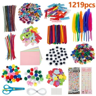 Pluokvzr Arts and Crafts Supplies for Kids Craft Art Supply Kit for  Toddlers Over 1000 Pcs DIY Art Craft Sets Supplies Included Pipe Cleaners  Pompoms