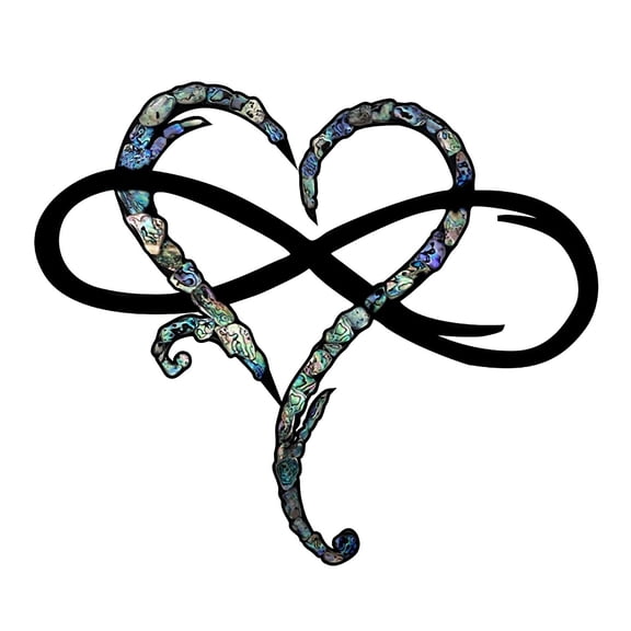 Fyrome Metal infinity Heart Shaped Wall Decoration Unique Infinity Heart Shaped Wall Sign Romantic Heart Wall Hanging Decorative Ornament Sign for Outdoor Indoor Home Wedding Wall Decoration