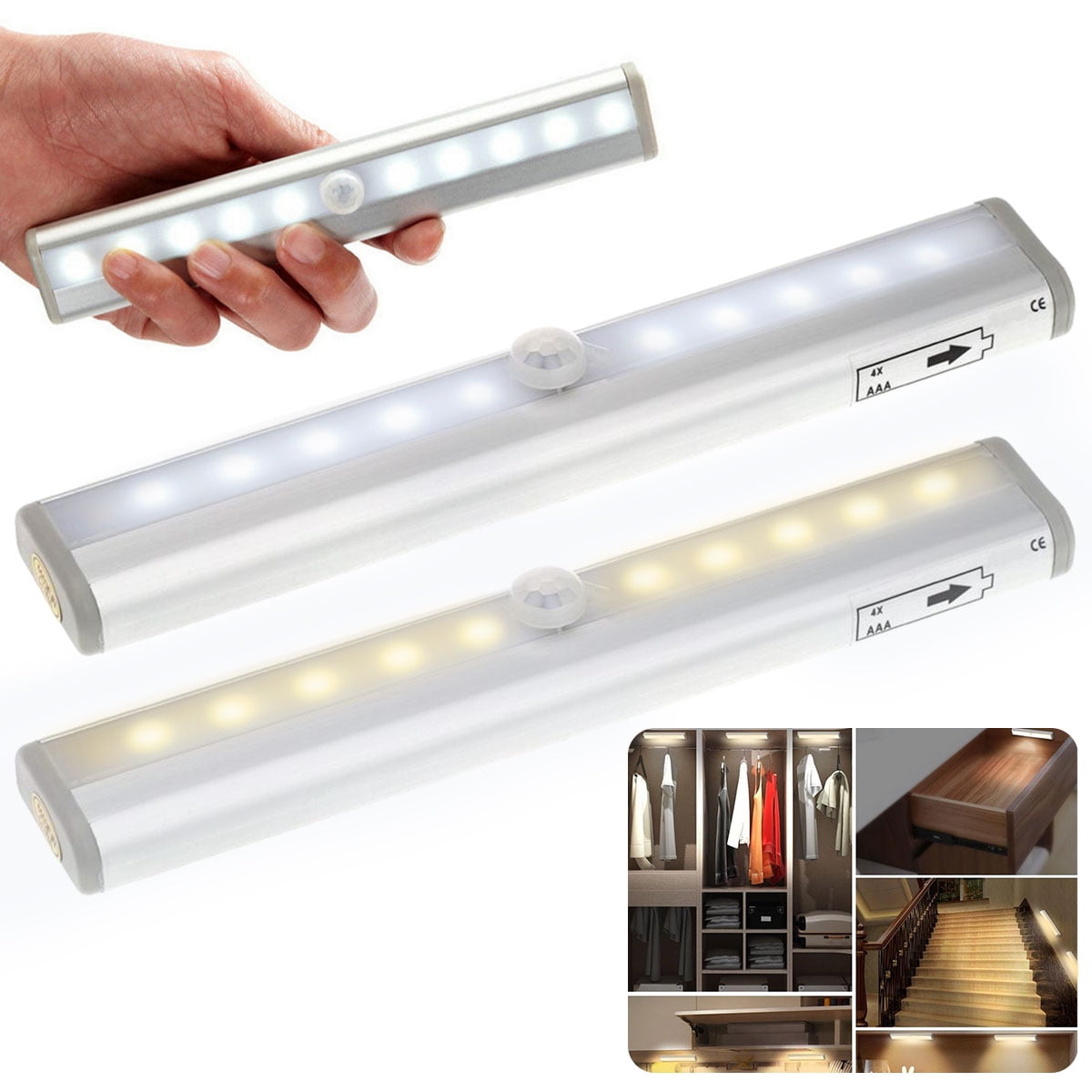 Battery operated cordless cheap wardrobe home light