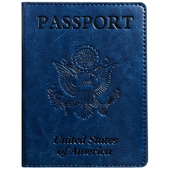 Fyrome Passport and Vaccine Card Holder Combo, Passport Holder with Vaccine Card Slot Waterproof, Synthetic Leather Passport Case Protector Cover with 3D Embossed Patterns for Men and Women