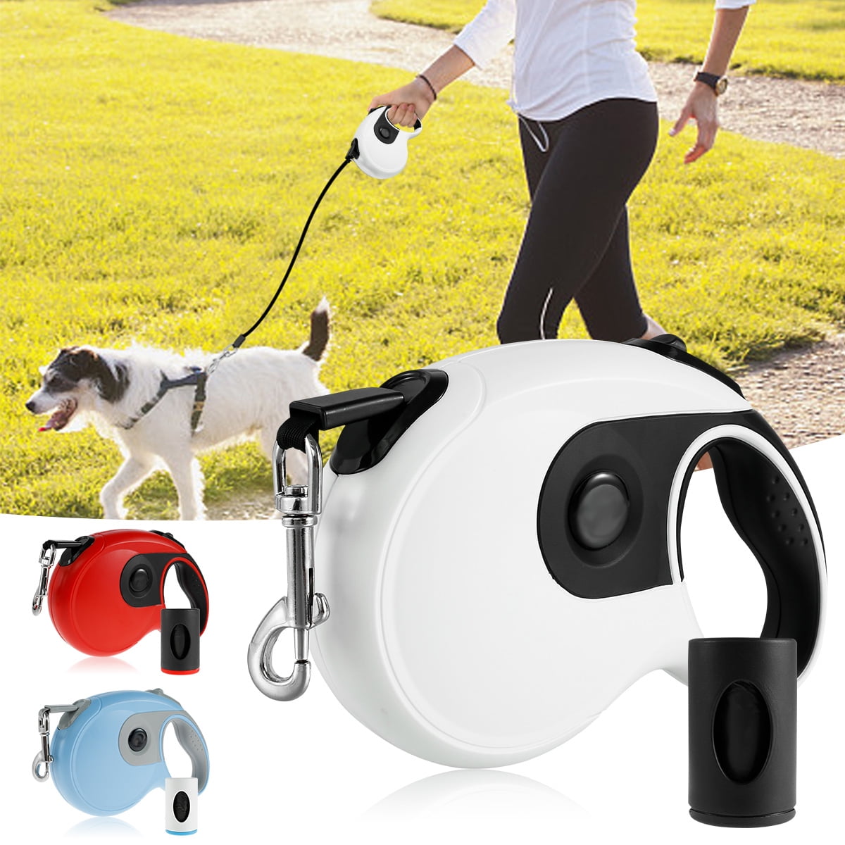 Fyrome Retractable Dog Leash for Giant Large Medium Dogs, 26ft Extendable Dog Leads Cable Strong