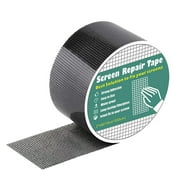 Ghojet Window Screen Door Repair Kit Extra Strong Self Adhesive Waterproof Fiberglass Cloth Mesh Tape,Black