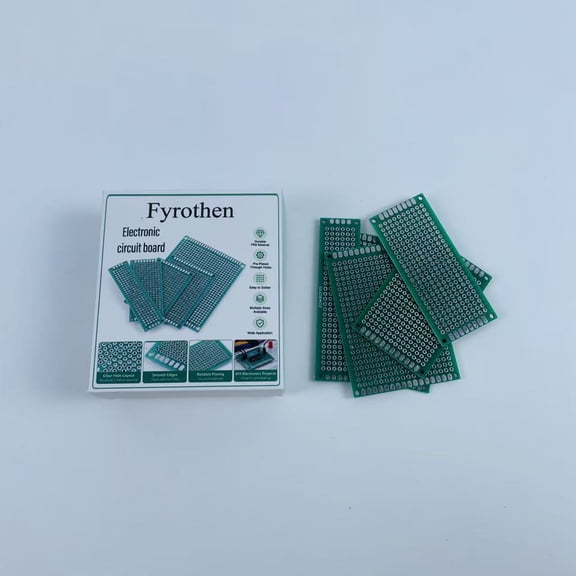 Fyrothen Electronic circuit board,PCB Prototype Board, Green Universal Circuit Board with Pre-Tinned Through Holes, Solderable DIY Electronic Prototyping Boards