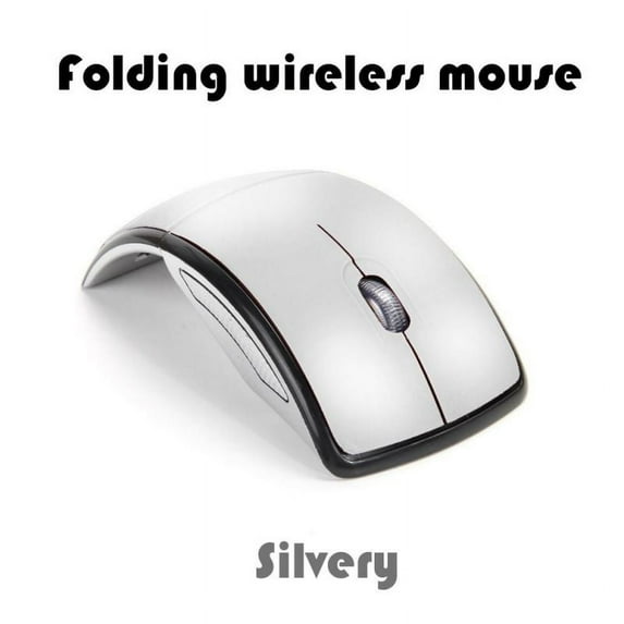 Fysho 2.4G Wireless Mouse Foldable Computer Mouse Mini Travel Notebook Mute Mouse USB Receiver for Laptop PC