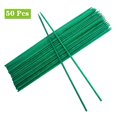 thumbnail image 1 of Fysho 50 Pack Green Bamboo Sticks Garden Plant Stakes, Sturdy Flower Plant Support Stakes for Flowers Amaryllis Tomatoes Peony Lily Rose (15.75 inch), 1 of 7