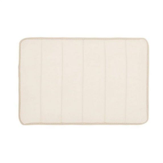 Fysho Apricot Memory Foam Bath Rug, 1' x 1'