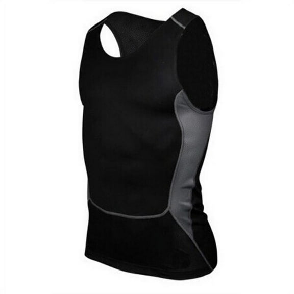 Fysho Mens Compression Base Layer Tank Top Sleeveless Sports GYM Fitness T Shirts Vest