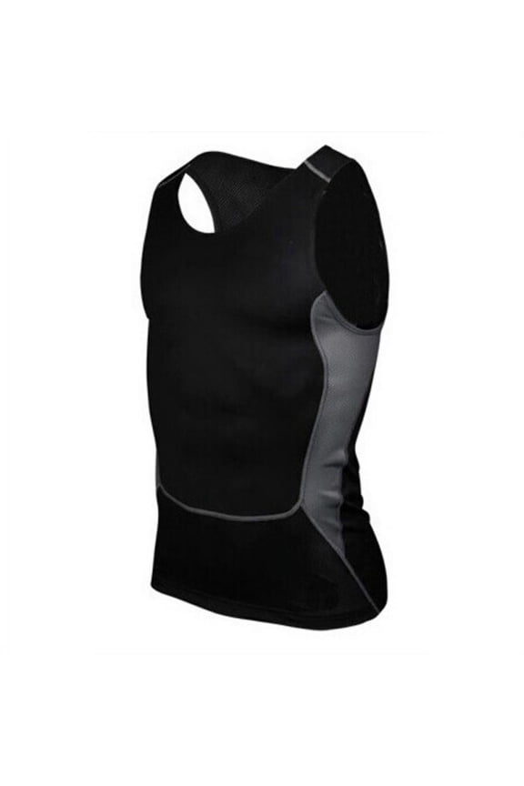 Mens Compression Base Layer Tank Top Sleeveless Sports GYM Fitness T Shirts Vest