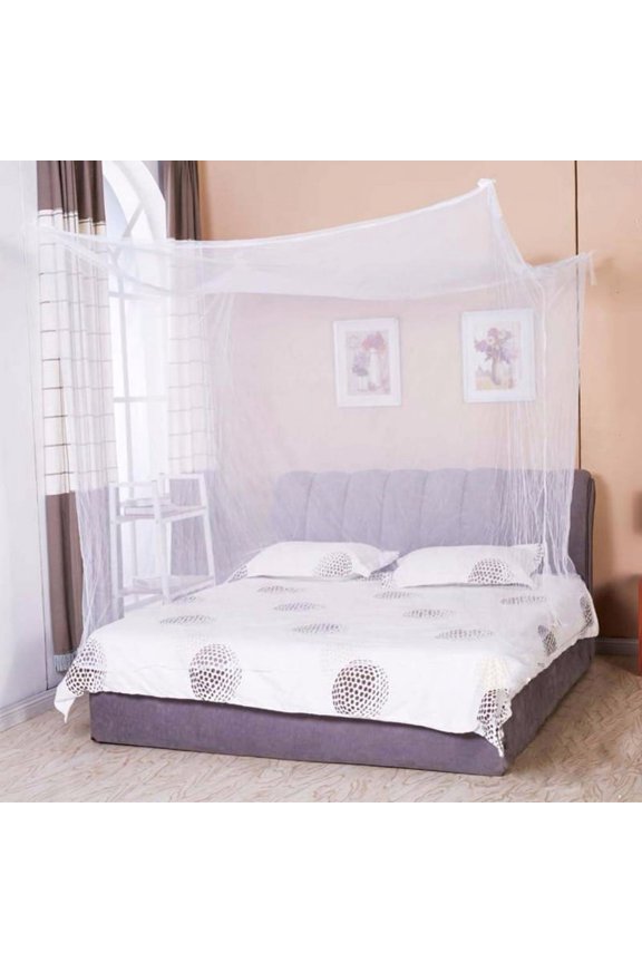 Fysho Solid Polyester Bed Canopy, White