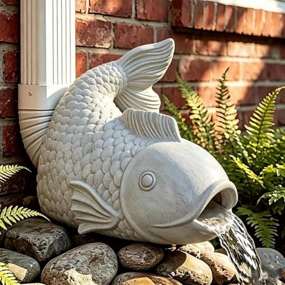 FytStycale Easy Installation Rain Gutter Diverter Animal Sculpture Downspout Extender Water