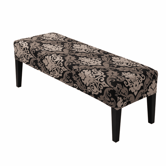 FytStycale Stretch Jacquard Dining Bench Cover Anti-Dust Removable Bench Slipcover Washable A