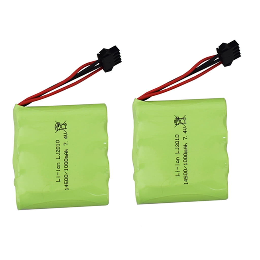 ZYGY 2 Batteries 7.4V 1000mAh Pour Voiture RC DE36W DE65 NO.1809 – Recharge Li-ion 1/16 – Remplacement Fiable