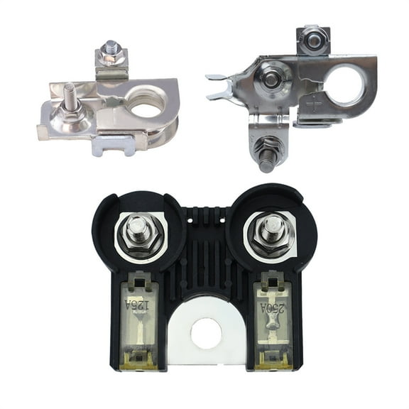 Fyuu 3Pcs Battery Fuse Positive/Negative Battery Terminals Kit Fit For Ford F-150