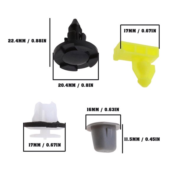 Fyuu 45X Fender Flare Wheel Well Opening Moulding Clips Retainer For Nissan Infiniti