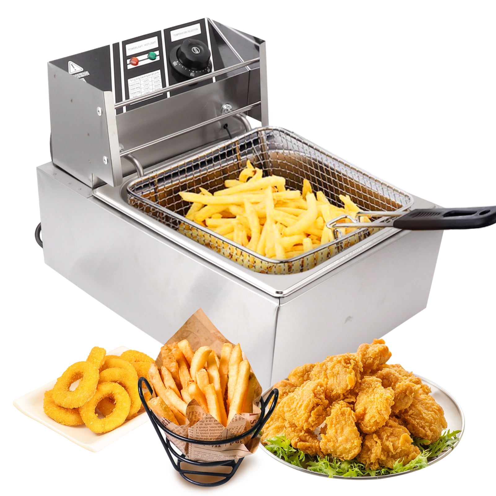 5.12*4.92" Deep Fryer Pot With Strainer Basket Stainless Steel Deep Frying Pot With Handle Lid Portable Oil Mini Fryer Reusable Deep Frying Oil Container Good Heat Conductivity For Frying Fish Shrimp