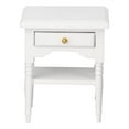 thumbnail image 1 of Fyydes Bedroom Classic Lightweight Wood Square Bedside End Table, White, 1 of 8