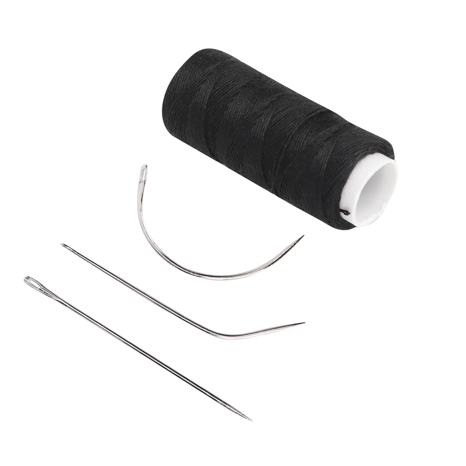 43 Pieces Hair Weave Needle and Thread Kit, 2 Black Weaving Thread, 40 C  Curved Needles and Needle Threader for Wig Sewing, Blocking Knitting,  Modelling and Crafts : : Arts & Crafts