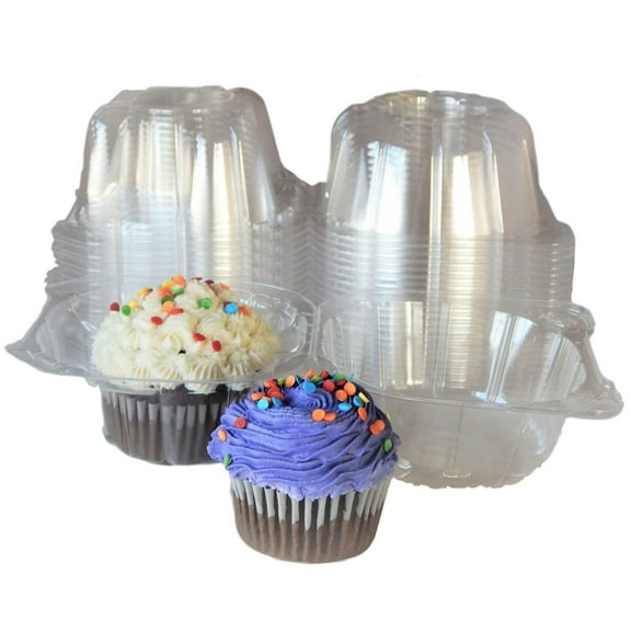 Fyydes Clear Plastic Cupcake Box (100 Count)