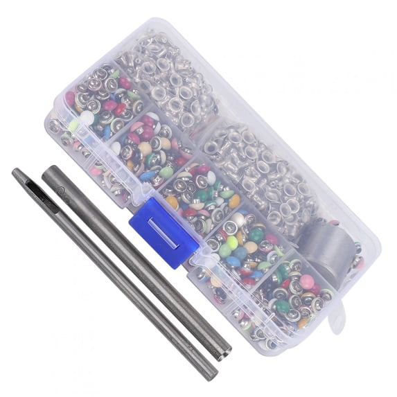 Fyydes Color Rivets, Rivets,380 Set Round Mushroom Rivets Brass Color Leather/Belt/Handbag Decor Tool Box 6mm