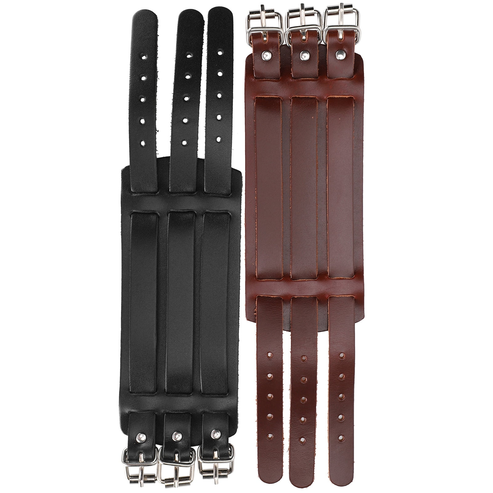 Fyydes Faux Leather Bracelet, Punk Wristband,2Pcs Punk Wristband Faux Leather Bracelets Cuff Wrist Band Accessories