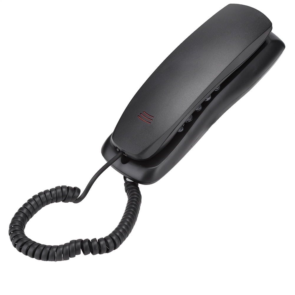 KRITNE Fyydes KX-T628 Wall Mount Corded Phone with Speed Dial, Black