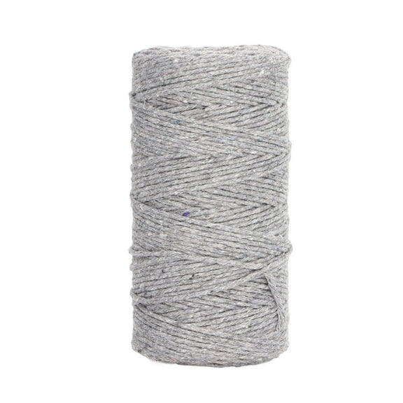 Fyydes Macrame Cord 2mm Soft Thick Odorless Recycled Cotton Macrame Rope for DIY Tassel Crafts Household Gardening Home Decoration