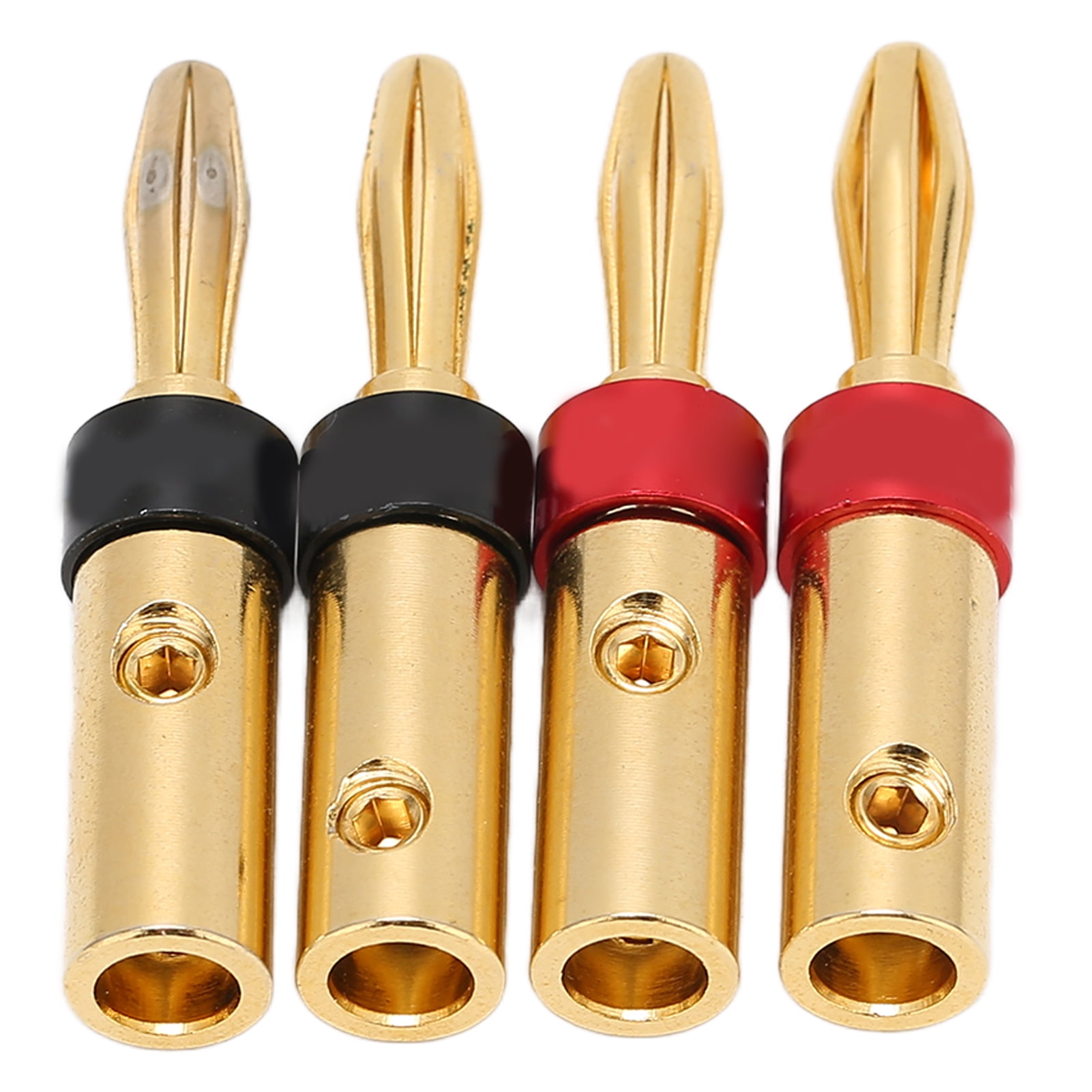 Fyydes Preffair 4pcs Speaker Banana Plugs 24K Gold Plated Dual Screws