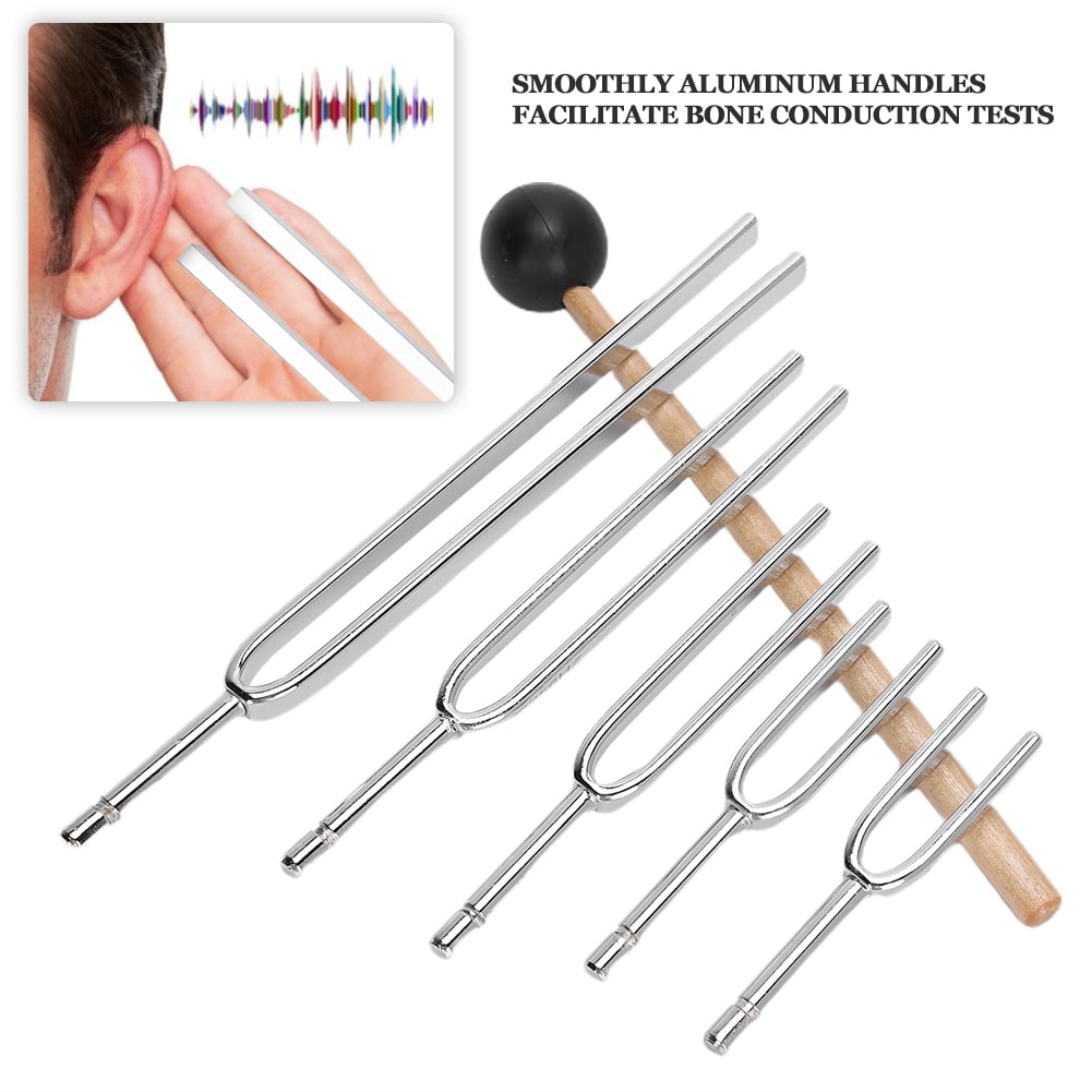 Fyydes Sound Healing Tool,128HZ+256HZ+512HZ+1024HZ+2048HZ Aluminum Alloy Tuning Fork Sound Healing Tool Set,Aluminum Alloy Tuning Fork