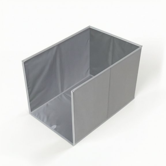 Fzaqwen 1 Cat Litter Box Guard Enclosure Light Gray 25.59 Inch Foldable Splash Proof Mat for Indoor Kittens