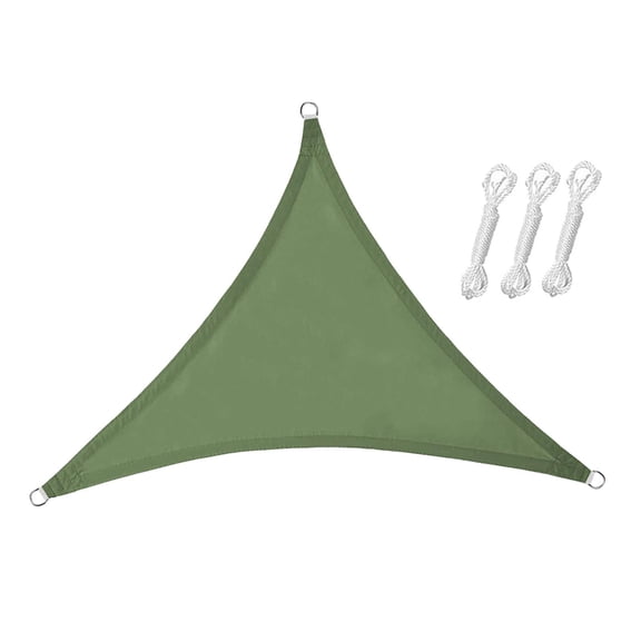 Fzaqwen 1' x 1' Triangle Rectangle Canopy Mesh Fabric ion Swimming Pools Shade Sail Triangle ArmyGreen