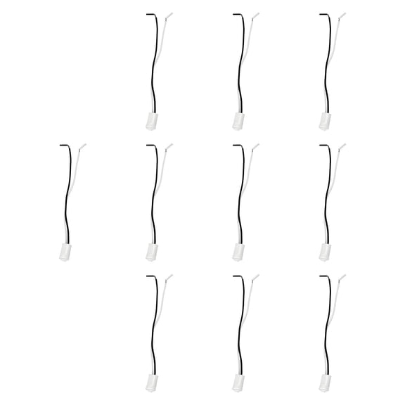 Fzaqwen 10x 4 PINS Light Sockets Sockets Adapter Easy Installation Long Performance 4 PINS Lamp Holder Ceramic Wire Connector for Crystal Light