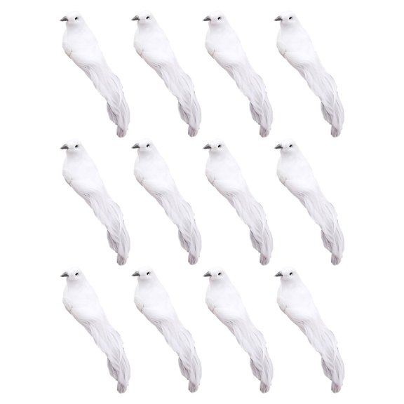 Fzaqwen 12 Pieces Christmas Simulation Foam Pigeon Model Statue Realistic Bird Figurines