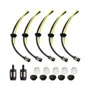 Fzaqwen 17 Pieces Fuels Lines Filter Hoses Tank Kit Fuels Hoses for Brush Cutter