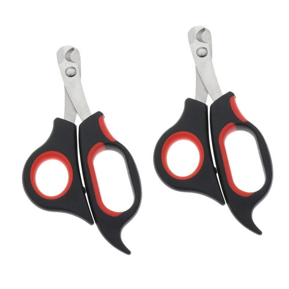 Fzaqwen 2 Pairs Puppy Nail Clippers Claw Cutters Dog Cat Animals Scissors Trimmers Black