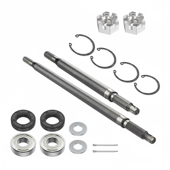 Fzaqwen 2 Pcs Rear Axle Golf Cart Half Shaft Driver Side Replacement Metal Components with Seal Kit for EZGO TXT Course and Private Property