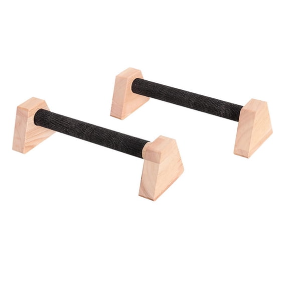 Fzaqwen 2 Pieces Push up Stands Handstand Blocks for Men Exercise Aerobics Gym Gear Wood 30cm