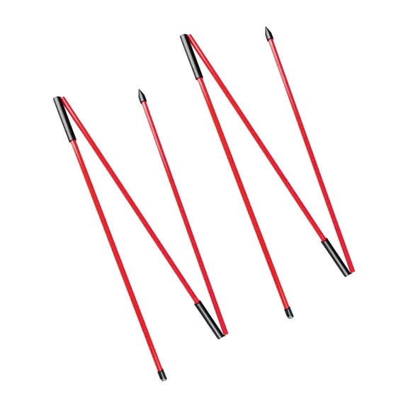 Fzaqwen 2Pcs Golf Alignment Sticks Portable for Men Women Golfer with Clear Storage Tube Red