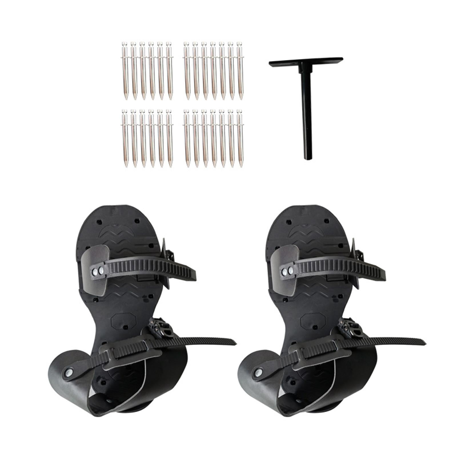 Fzaqwen 2Pcs Lawn Aerator Shoes Soil Aeration with Adjustable Straps Lawn Tool Gardening