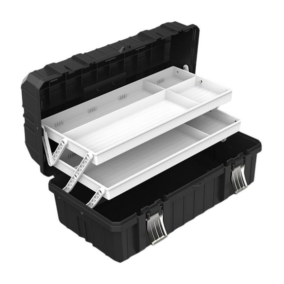 Fzaqwen 3 Layer Foldable Tool Box Portable Tool Case Tackle Box 49cmx27.5cmx22cm