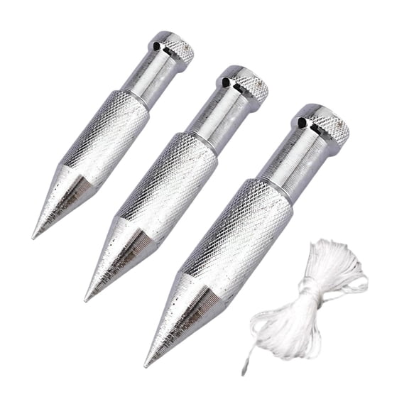 Fzaqwen 3 Pieces Plumb Bob Vertical Building Measuring Tool Heavy Duty Wire Plumb Setter