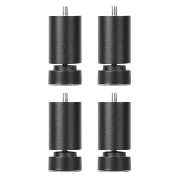 Fzaqwen 4 Pieces Sofa Legs Heavy Duty Metal Furniture Legs M10 Thread Bed Frame Legs for Black 15cm