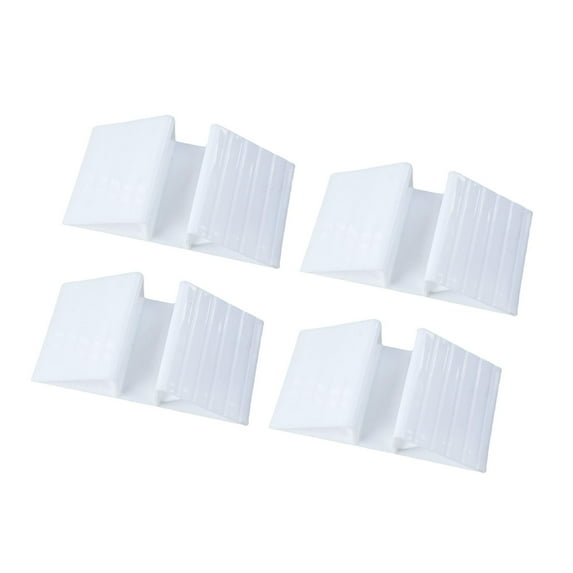 Fzaqwen 4x Pet Gate Support Feet Triangle Reinforcement Fitting for Entryways Stairs white