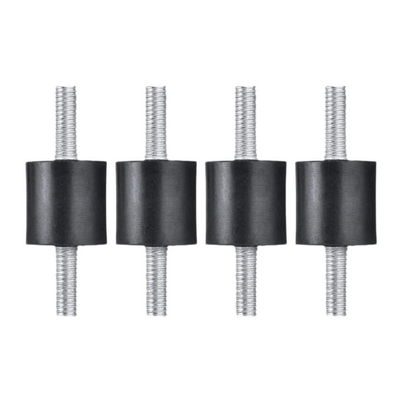 Fzaqwen 4x Rubber Shock Absorber M6 W/Double Threaded Rubber Mounts Anti Vibrations