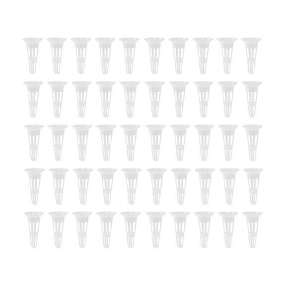 Fzaqwen 50 Pack Grow Baskets Hydroponic Garden Accessory Plastic Pods for Indoor Outdoor