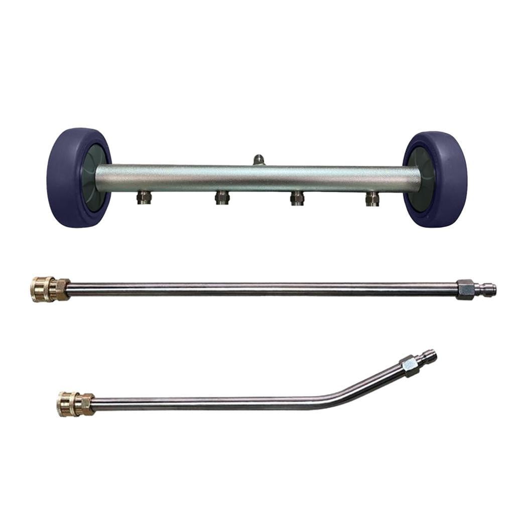 Fzaqwen 5000PSI 15inch Pressure Washer Undercarriage Cleaner Water Broom Car Chassis Wash 4 Spraye Nozzle